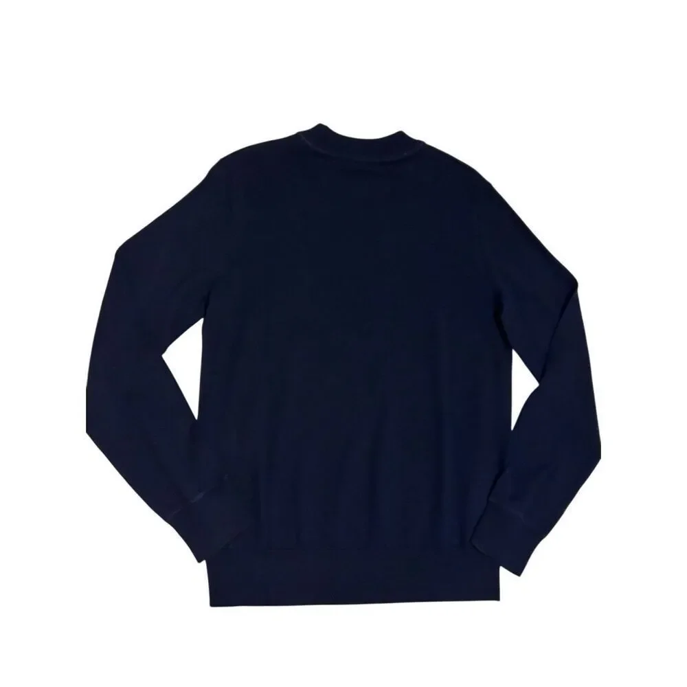 Selected Homme Men’s S Navy 100% Merino Wool Mock Neck Knit Sweater NWT